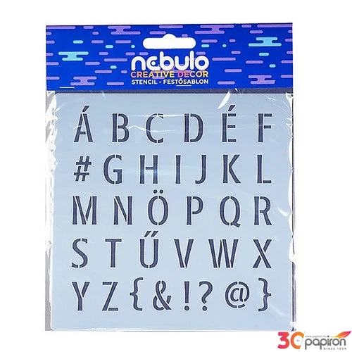 Sablon stencil Betűk 14,5x14,5cm Nebulo Dekor MSL-BT-14,5X14,5