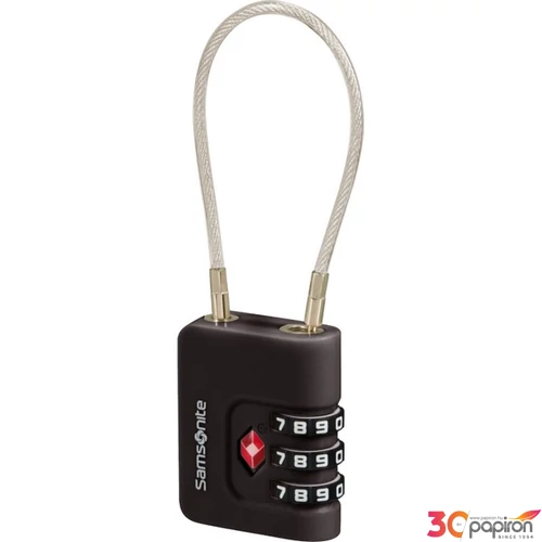 Samsonite biztonsági lakat '25 Ta Revolution Cablelock 3 Dial Tsa 155576/1041-Black