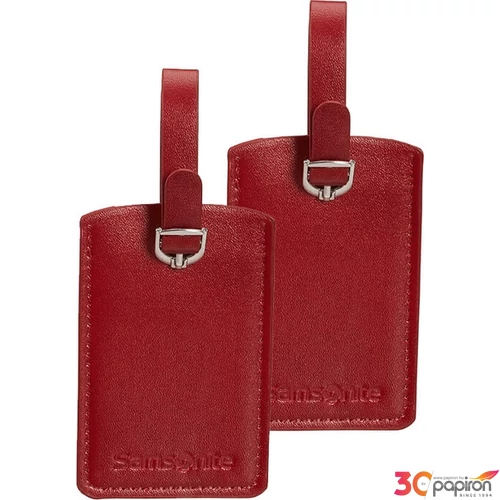 Samsonite bőröndcímke rectangle Luggage tag x2 121307/1726 Piros