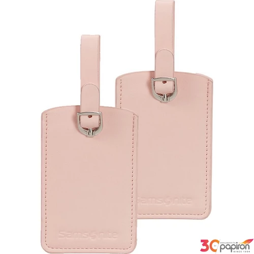 Samsonite bőröndcímke rectangle Luggage tag x2 121307/5266 Halvány rózsaszín