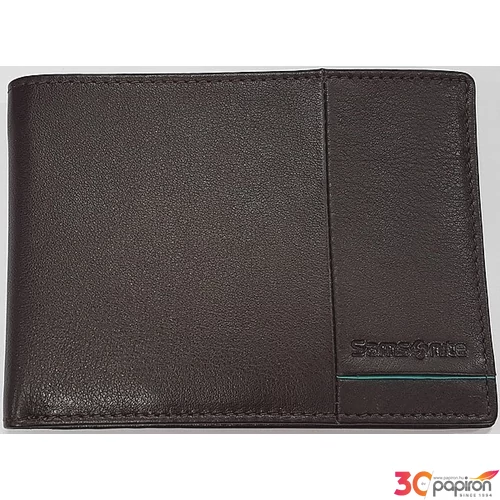 Samsonite pénztárca férfi bőr Outline 2 SLG 007 BILLF 7CC+VFL+C+2C+W 103864/6658 - E.Brown/Turquise