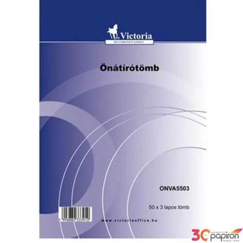 Önátírótömb A5 50x3pl Victoria franciakockás ONVA5503