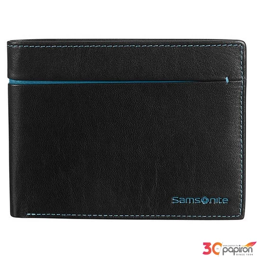Samsonite pénztárca férfi bőr S-PECIAL SLG 13x9,7x1 60616/4288 fekete/zöld