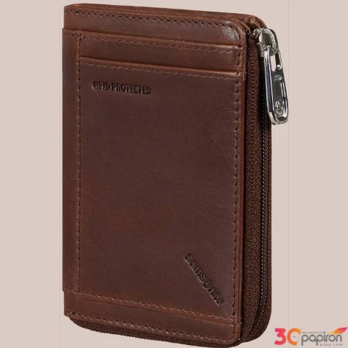 Samsonite pénztárca Veggy SLG 722 - 8Cc H S+ 2 Guss Zip 144483/1251-Dark Brown