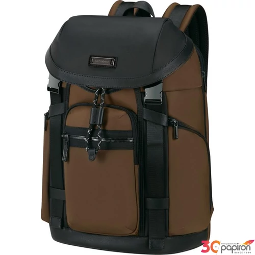 Samsonite utazótáska Relyon Backpack M 15.6"+Flap 153267/1139-Brown