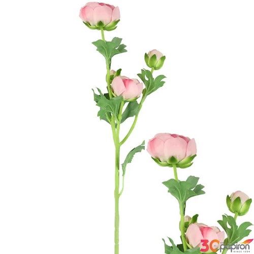 Selyemvirág - művirág 66cm ranunculus rózsaszín 15x15x66cm SDDST5  élethű