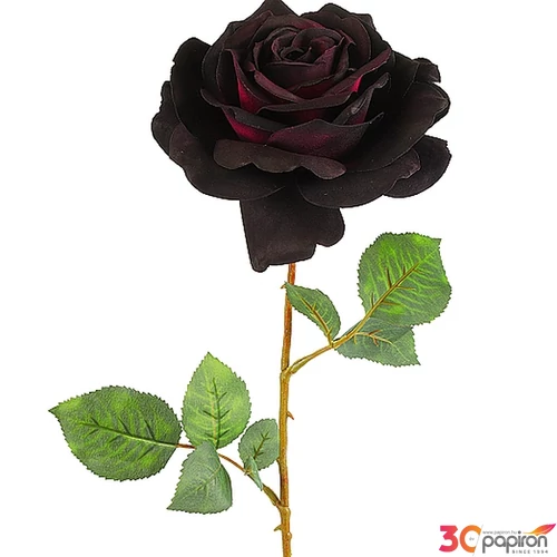Selyemvirág - művirág 67cm rózsa feket lila 15x15x67cm SDDST5  élethű
