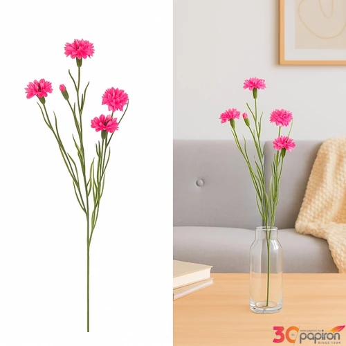 Selyemvirág - művirág 70cm Centaurea rózsaszín12x12x70cm SDDST5 búzavirág élethű
