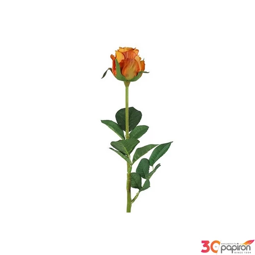 Selyemvirág - művirág 70cm naracssárga rózsa 8x8x70cm SDDST5 élehű