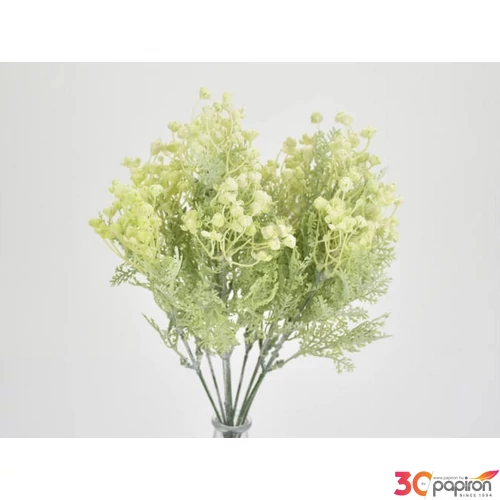 Selyemvirág - művirág csokor Hamvas bogyós bokor fehér 30cm