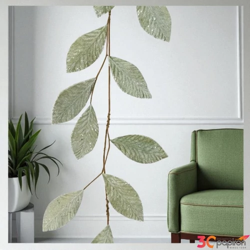 Selyemvirág - művirág girland2 Menza zöld 0.5cmx10cmx120cm sdkae