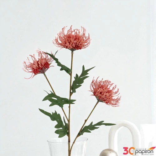 Selyemvirág művirág Művészi virág Protea x3 rózsaszín 71x13x6cm DST25