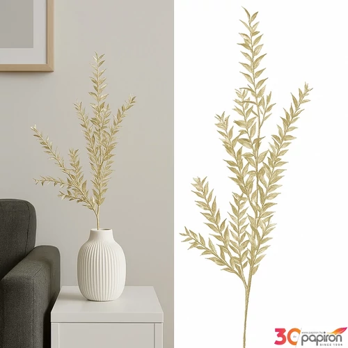 Selyemvirág - művirág pezsgő Ruscus metallic champagne SDDST53 prémium kategóriás virág