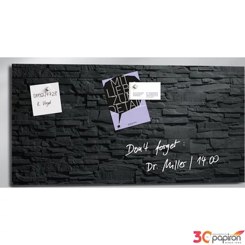 Mágneses üvegtábla SIGEL Artverum 46x91cm pala mintázat Prezentáció SIGEL GL149