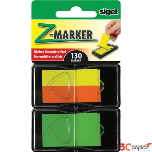 Jelölőcimke Sigel Z műanyag címke zöld/citrom-nara HN486