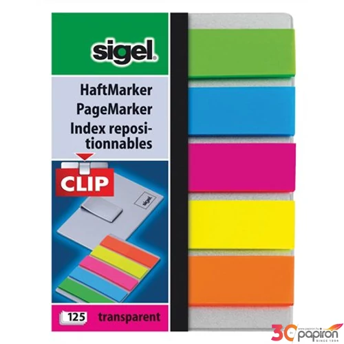 Jelölőcimke Sigel címke műanyag klippel HN610