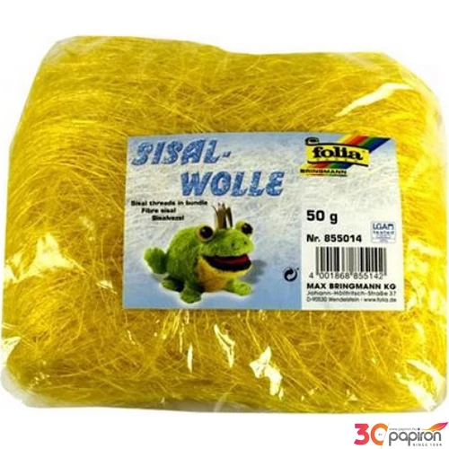 Sisal Folia gyapjú 50g banán sárga