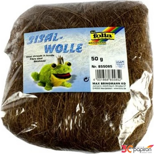 Sisal Folia gyapjú 50g csokoládé barna 