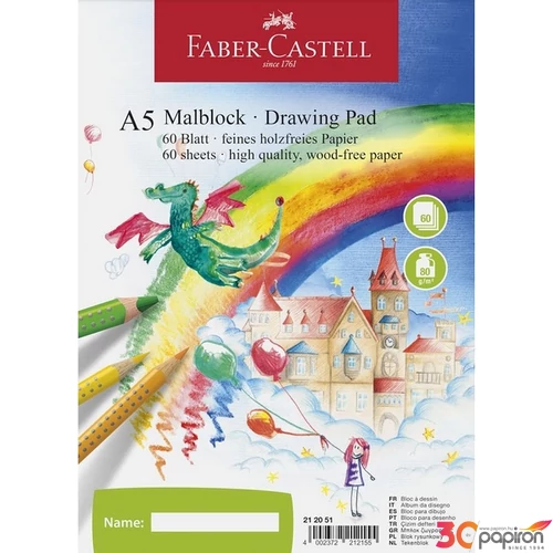 Faber Castell rajzfüzet A/5 FC-Rajzfüzet 80gr 60ív 212051