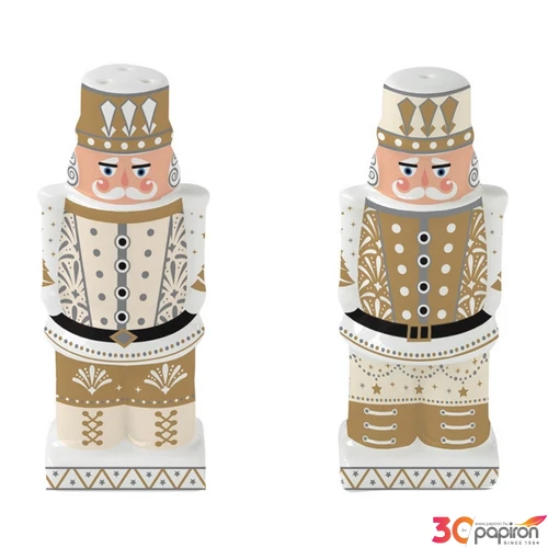 Só-bors szóró szett Porcelán 9cm, dobozban Royal Nutcracker