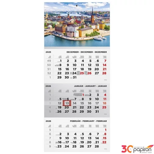 Speditőrnaptár 2026 T072 Speditőr 1 Tömb Város Fej Toptimer 2026 kollekció!