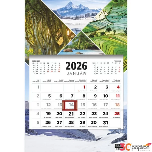 Speditőrnaptár 2026 T081 Speditőr 1 Tömb Évszakok Toptimer 2026 kollekció!
