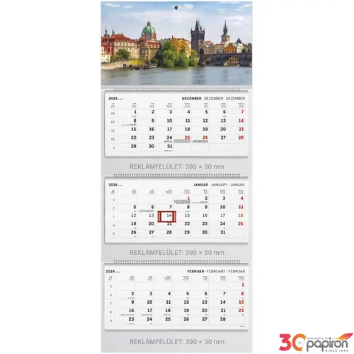 Speditőrnaptár 2026 T082 Spedi Spirálos Város Toptimer 2026 kollekció!