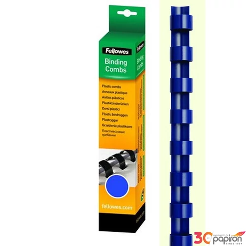 Spirál műanyag Fellowes 6 mm, 10-20 lap, 25 db, kék