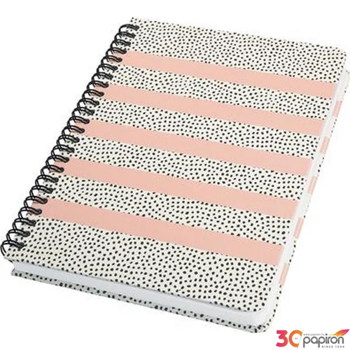 Spirálfüzet 162x215mm Sigel Jolie Sweet Dots 60lap pontrácsos Irodai füzet Sigel JN600