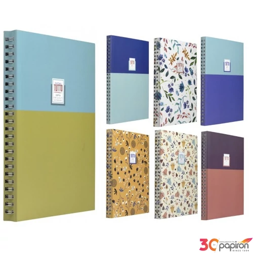 Spirálfüzet A5 Gipta Tutto A/5 iker karton borítással 120 lapos kockás 5901