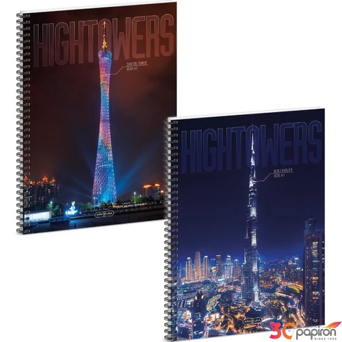 Spirálfüzet A4 kockás Hightower(5483) 25