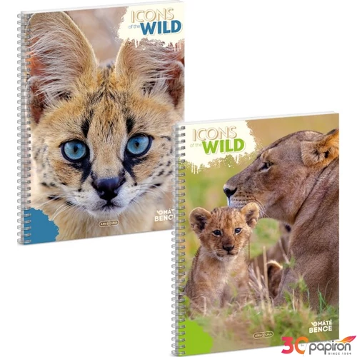 Spirálfüzet A4 kockás Icons of the Wild 25