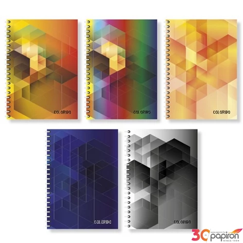 Spirálfüzet A4 pd Colorido, kockás/vonalas/sima  200 lapos többtantárgyas