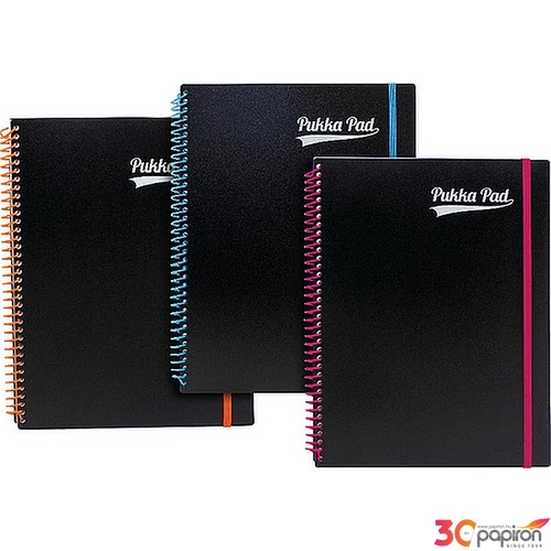 Spirálfüzet A4+ Pukka Pad Neon Notepad 100lap vonalas Irodai füzet Pukka Pad 7662-PPN