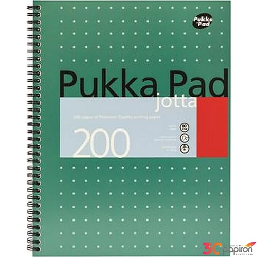 Spirálfüzet A4+ Pukka Pad Metallic Jotta 100lap kockás Irodai füzet Pukka Pad JM018-SQUARED