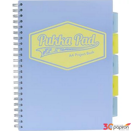 Spirálfüzet A4 Pukka Pad pasztell Project Book 100lap vonalas Irodai füzetek Pukka Pad 8630-PST