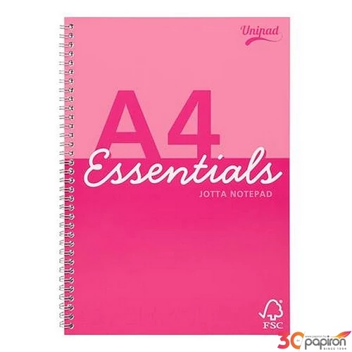 Spirálfüzet A4 vonalas 80 lap, PUKKA PAD Unipad Essentials Jotta, vegyes