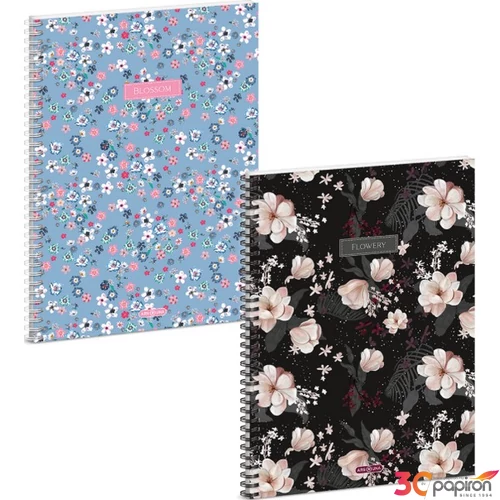 Spirálfüzet A4 vonalas Flowery-mix (5424) 24 53894243