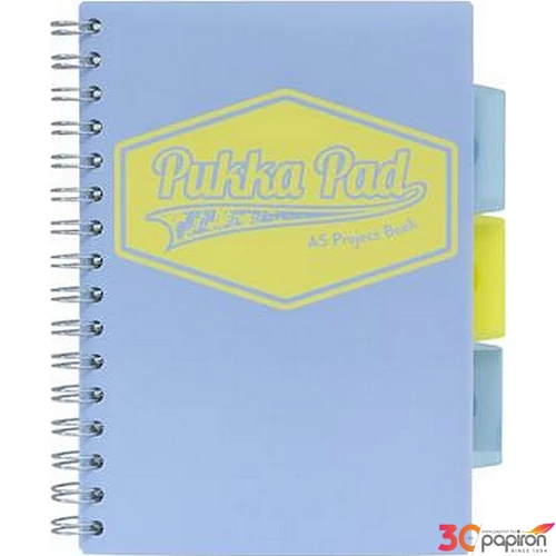 Spirálfüzet A5 Pukka Pad pasztell Project Book 100lap vonalas Irodai füzet Pukka Pad 8631-PST