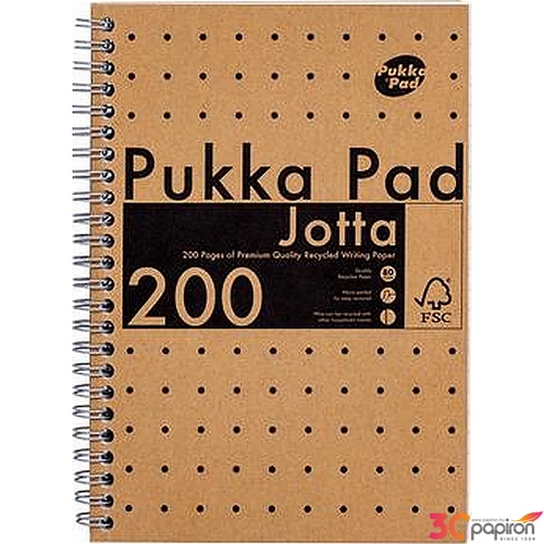 Spirálfüzet A5 vonalas 100 lap, PUKKA PAD Jotta Kraft PUP9567