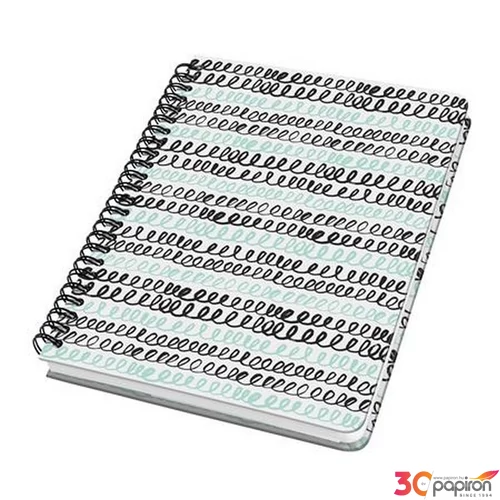 Spirálfüzet Sigel 162x215 mm, pontrácsos, 60 lap keményfedeles, Jolie, Curly Mint