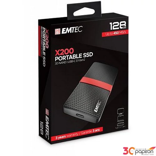 SSD (külső memória) 128GB USB 45718 420/450 MB/s EMTEC X200