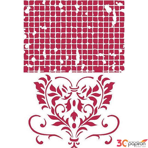 Stencil G 21x29, 7cm Net and volute Tamperia KSG354