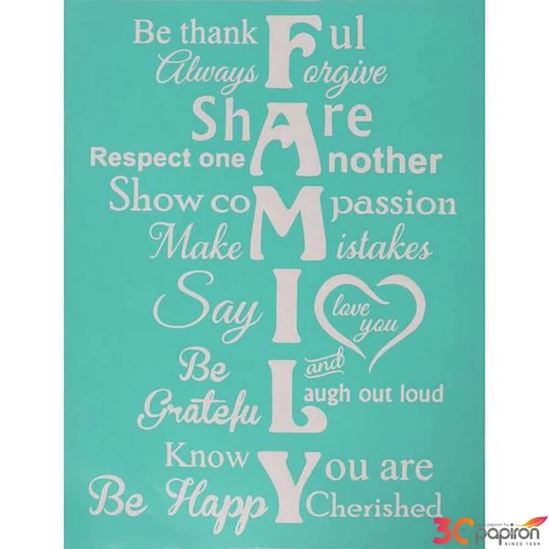 Stencil sablon 215x275mm Family