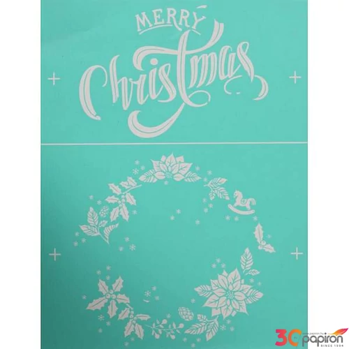 Stencil sablon 215x275mm karácsonyi koszorú