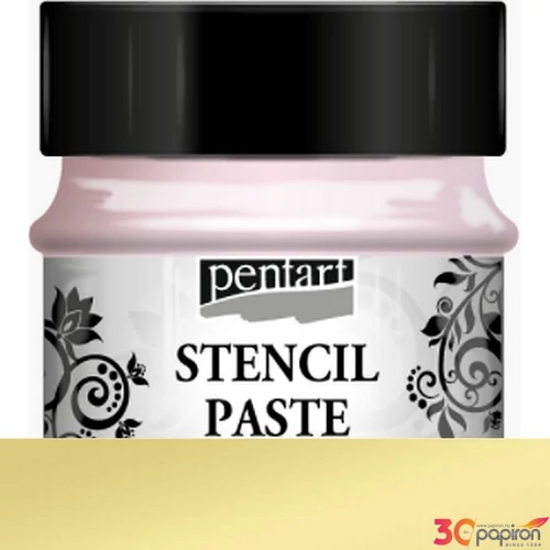 Stencilező paszta 50ml gyöngyház sárga