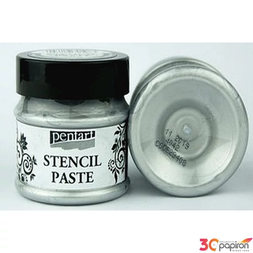 Stencilező paszta metál 50ml Pentart ezüst