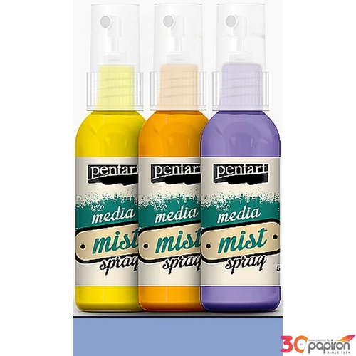 Stencilező permetfesték 50ml Pentart Media spray - óceánkék