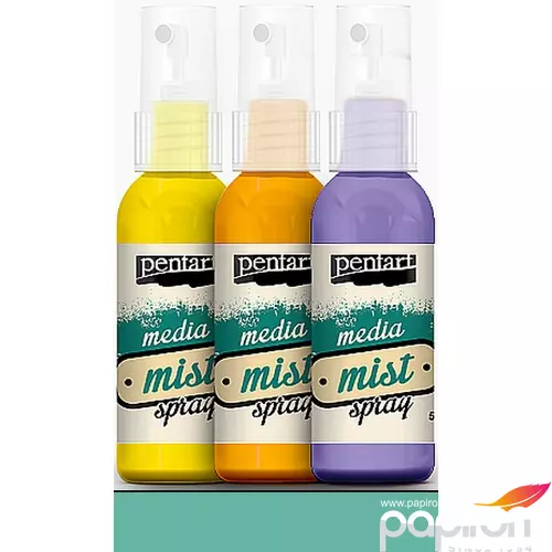 Stencilező permetfesték 50ml Pentart Media spray - türkizzöld