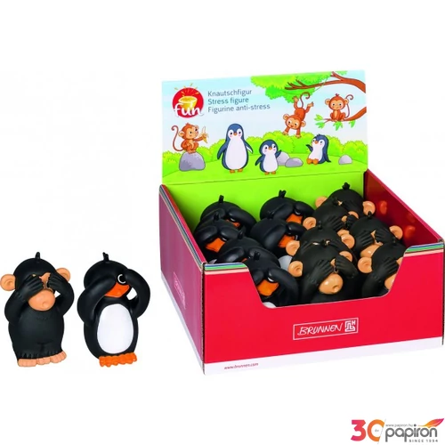 Stressz figura BRUNNEN Majom és Pingvin 8x6cm    102735704